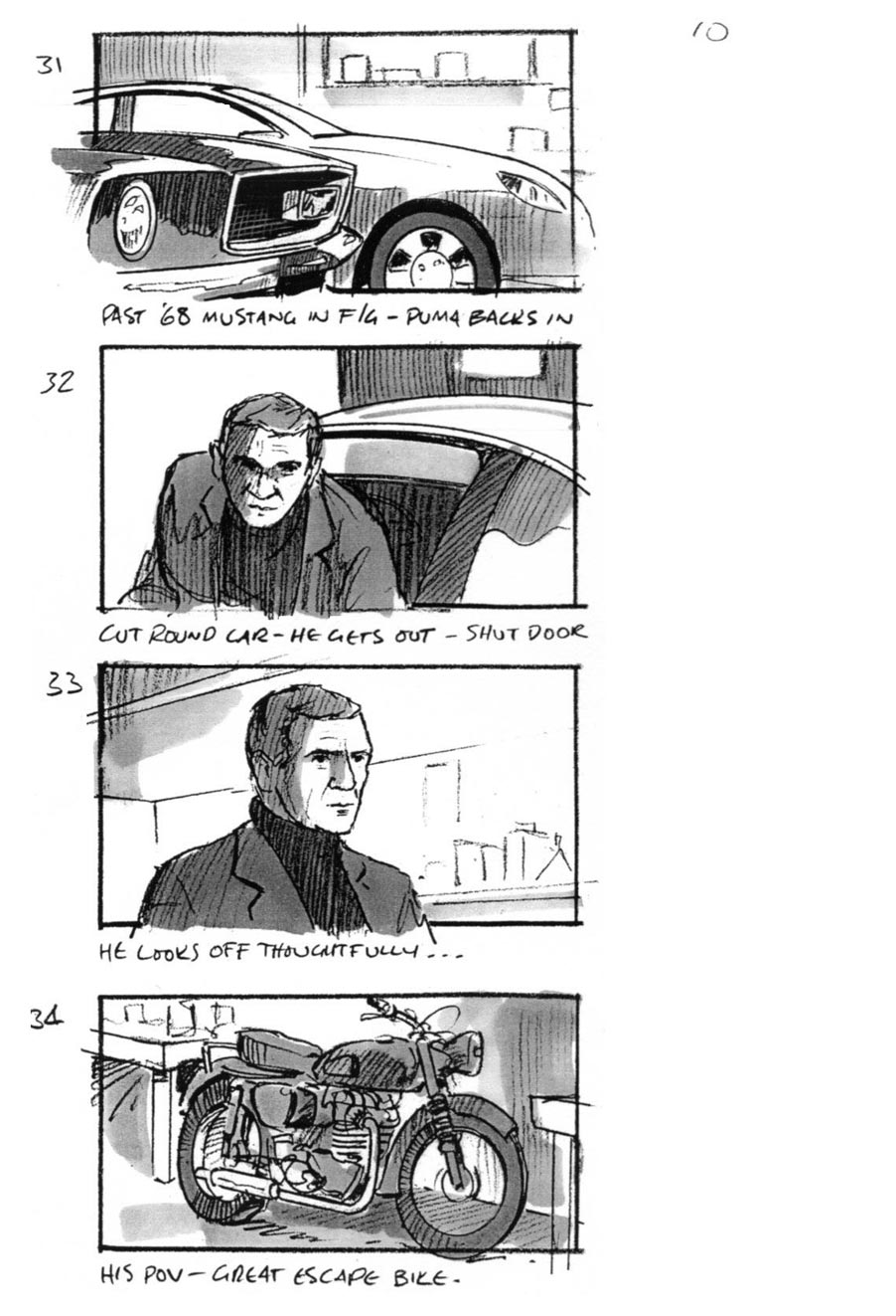 douglas ingram, storyboard art, ford puma car commercial