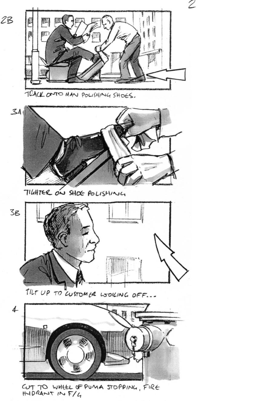 douglas ingram, storyboard art, ford puma car commercial