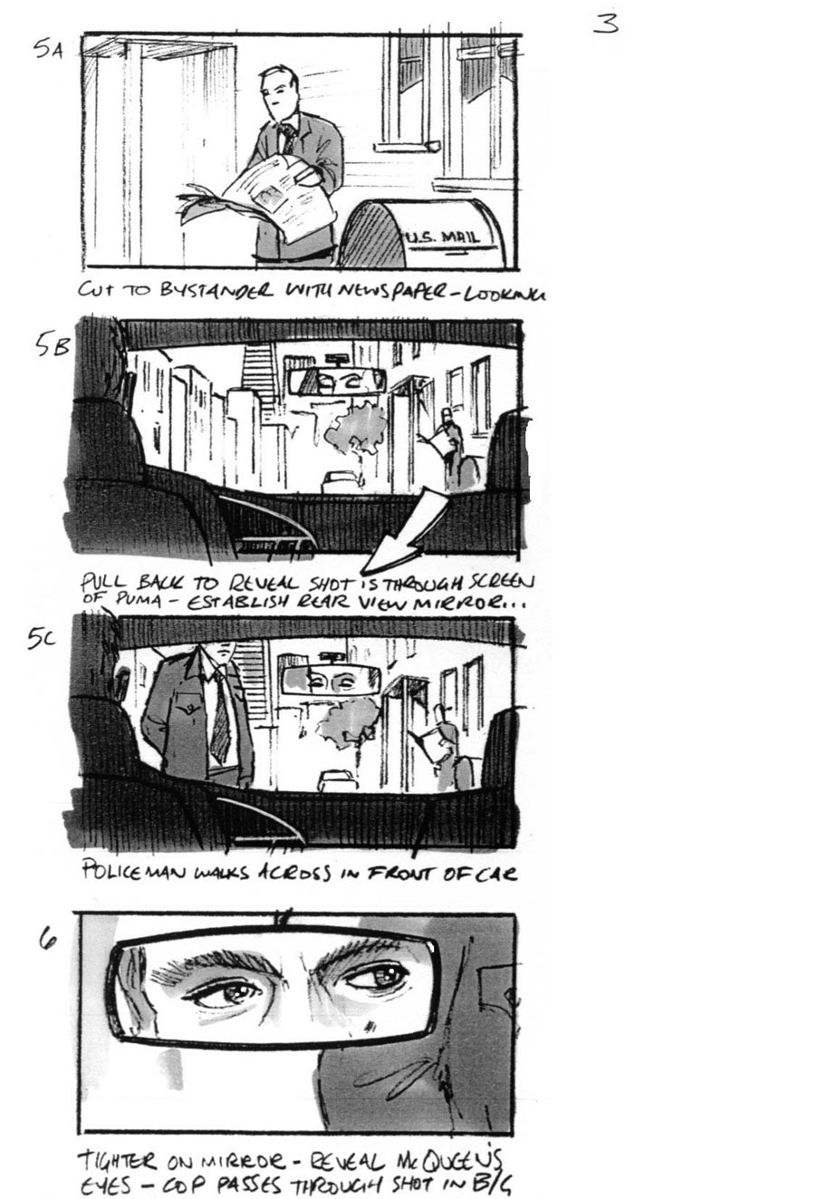 douglas ingram, storyboard art, ford puma car commercial