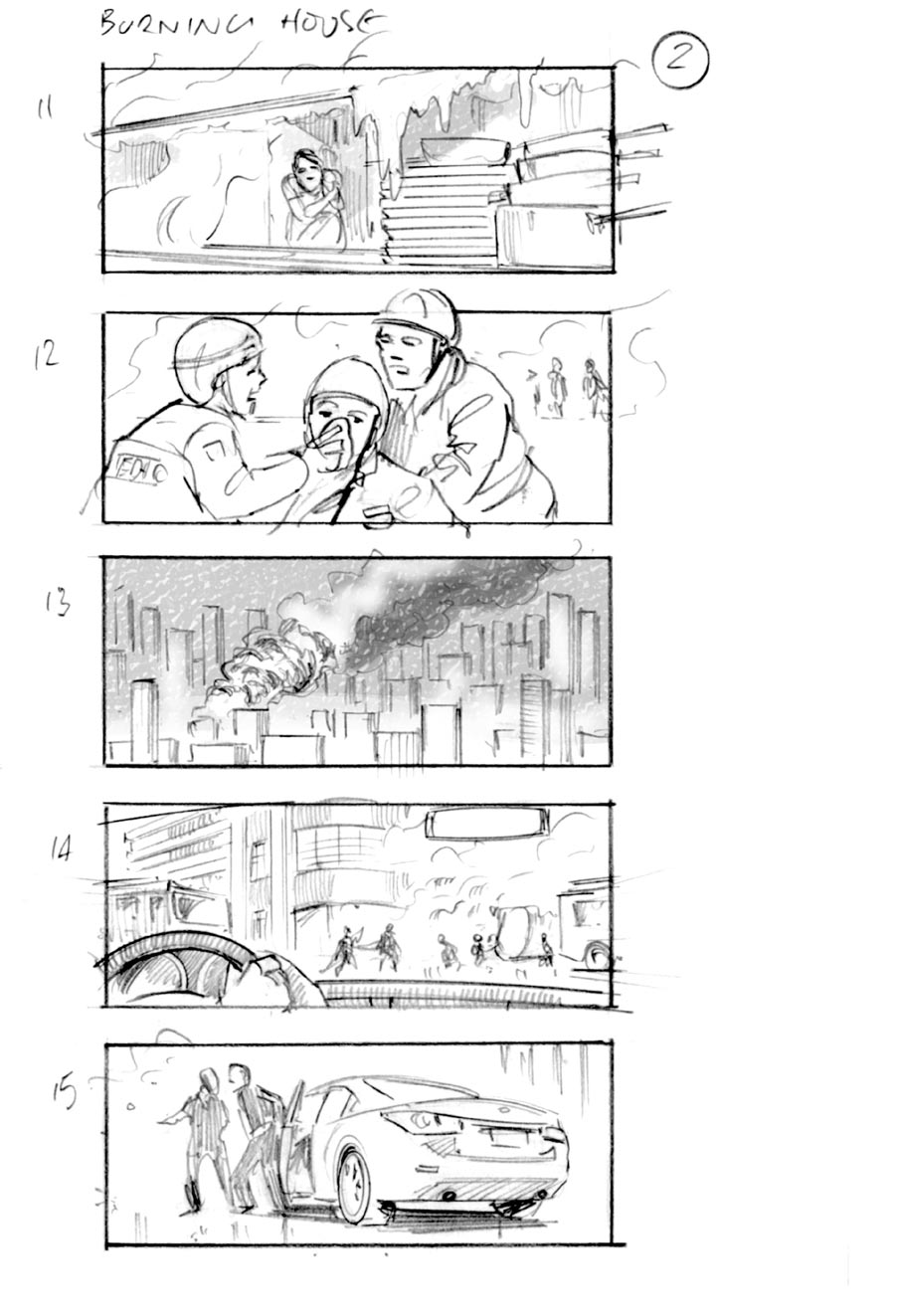douglas ingram, storyboard art, infiniti car commercial