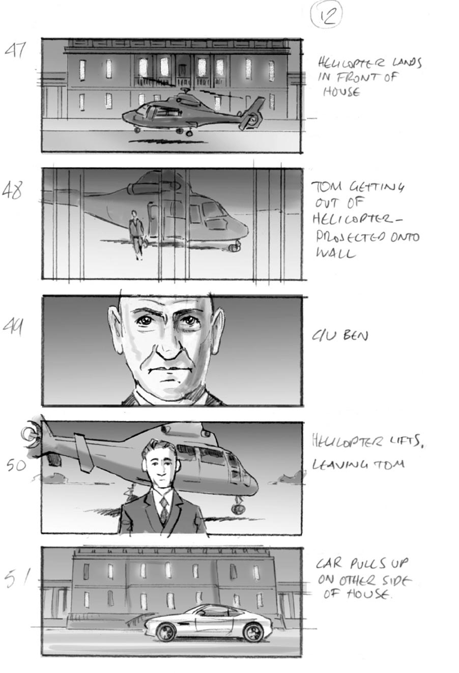douglas ingram, storyboard art, jaguar car commercial