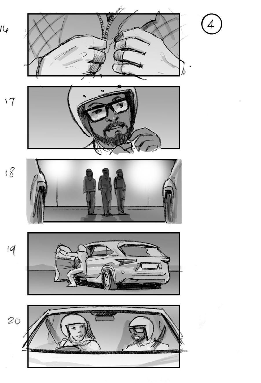 douglas ingram, storyboard art, lexus car commercial
