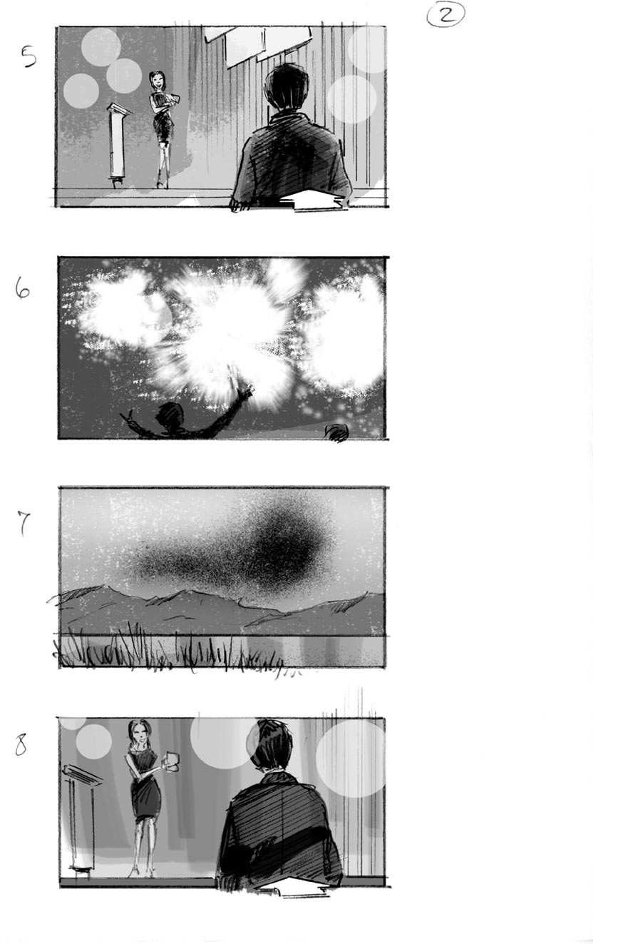 douglas ingram, storyboard art, lexus car commercial