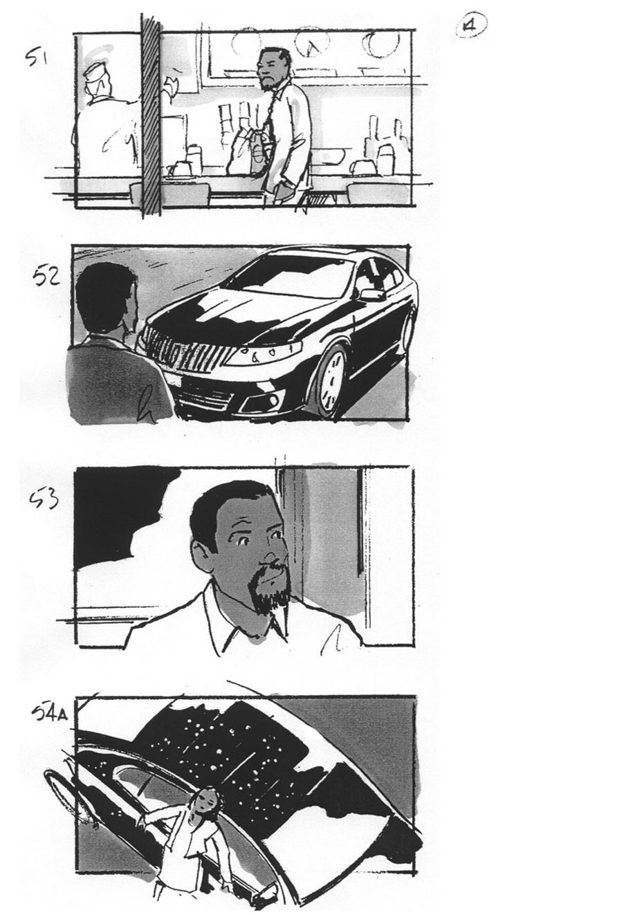 douglas ingram, storyboard art, lincoln car commercial