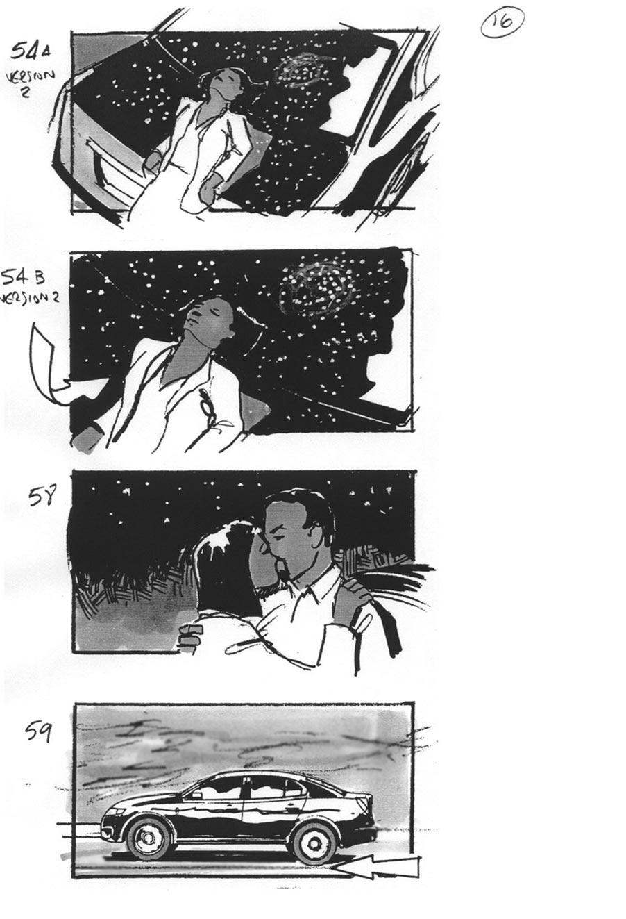 douglas ingram, storyboard art, lincoln car commercial