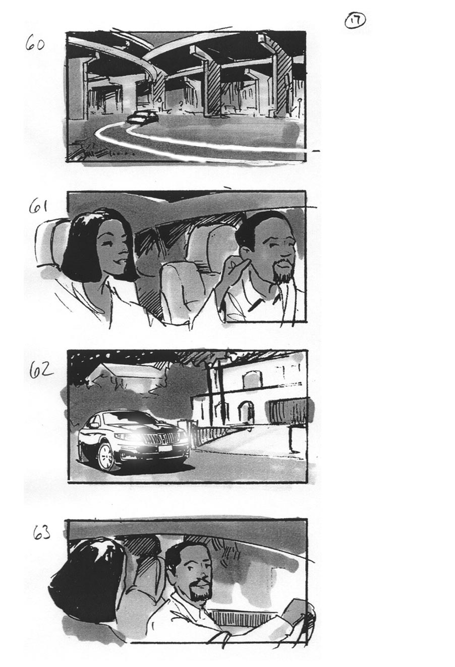 douglas ingram, storyboard art, lincoln car commercial