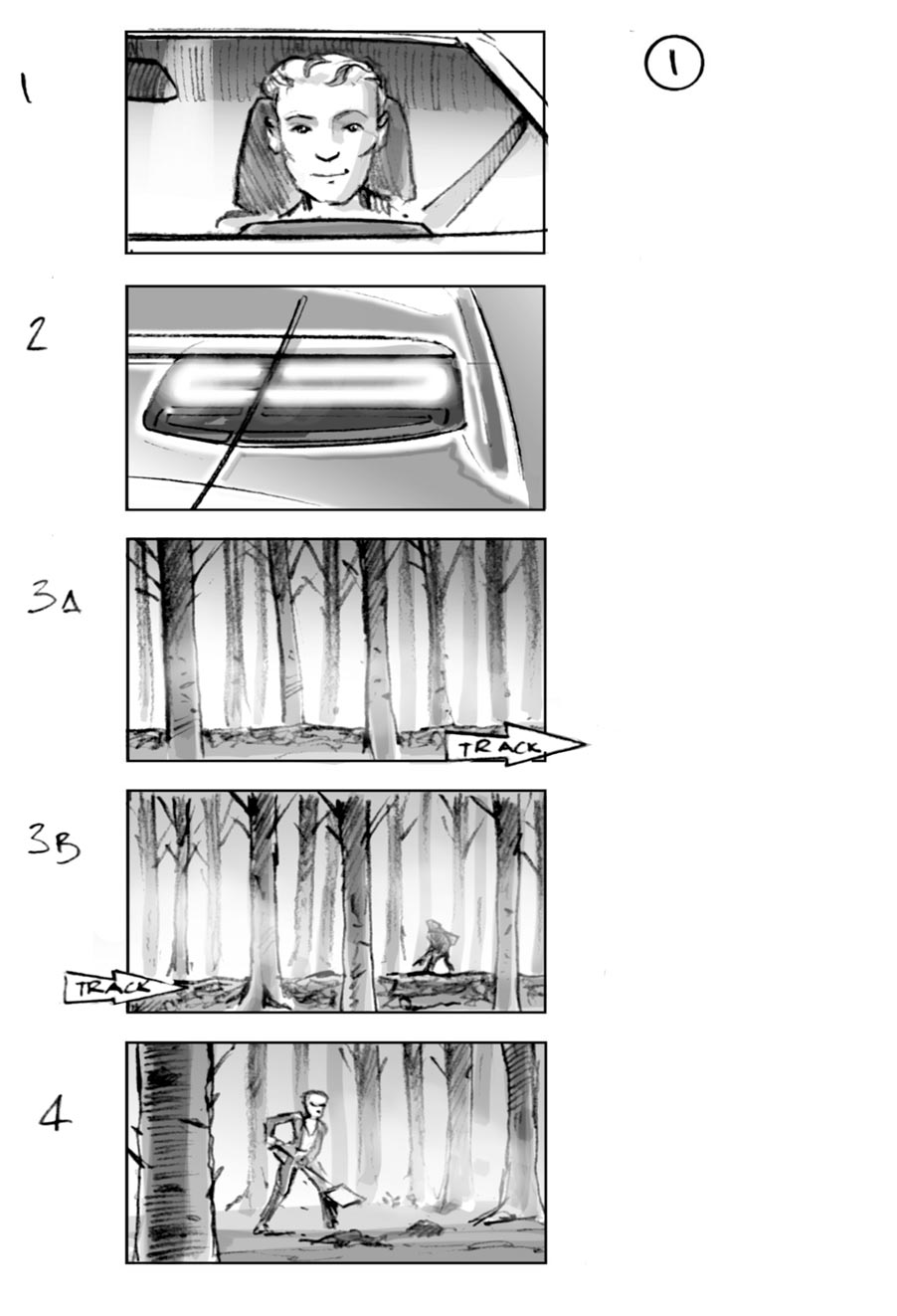 douglas ingram, storyboard art, mercedes car commercial
