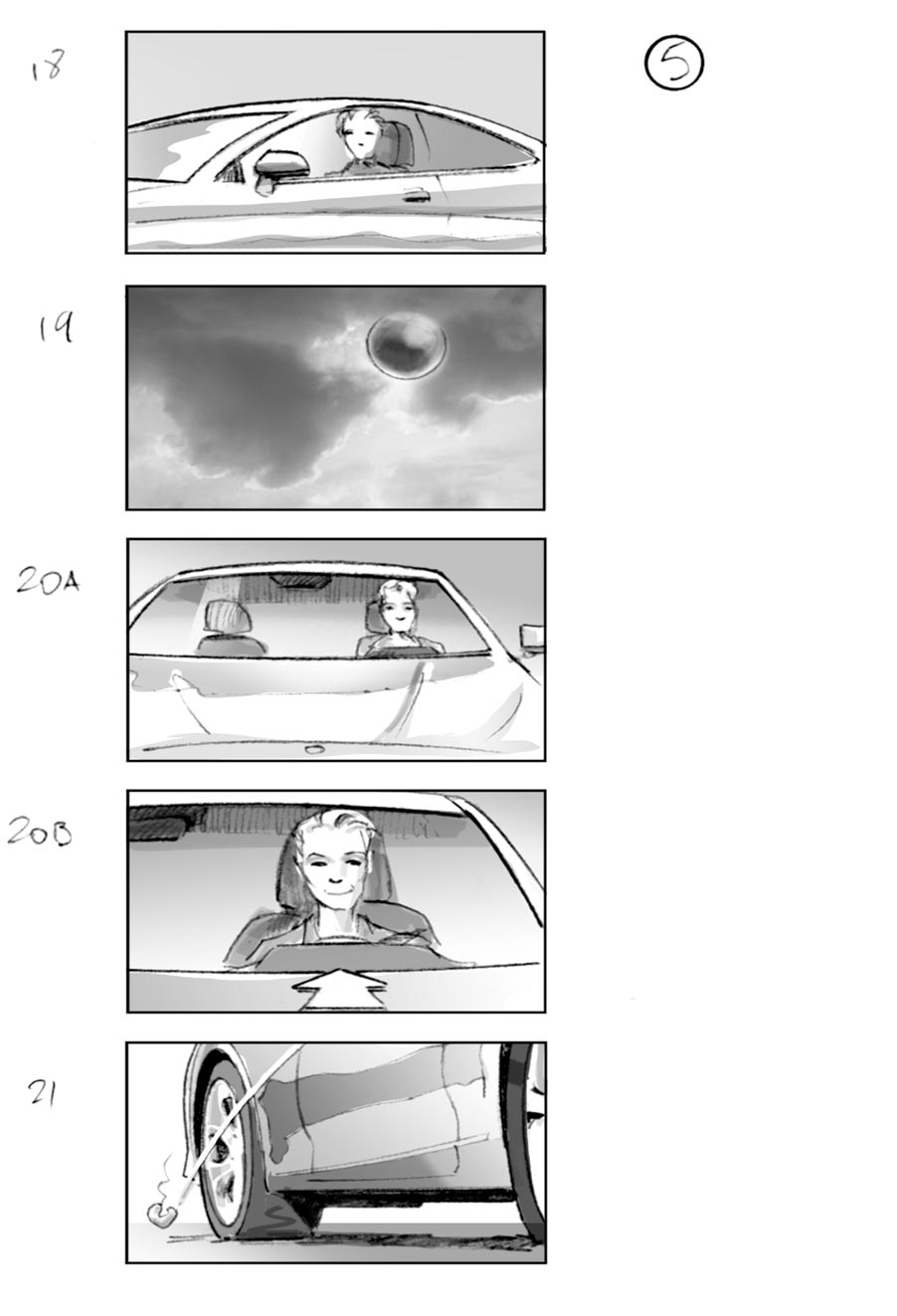 douglas ingram, storyboard art, mercedes car commercial