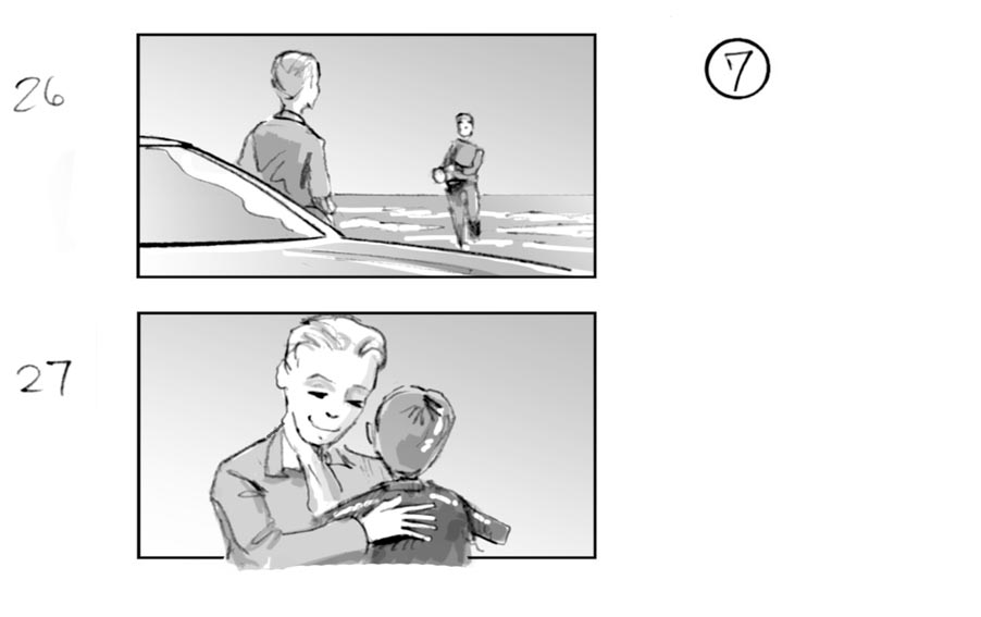 douglas ingram, storyboard art, mercedes car commercial