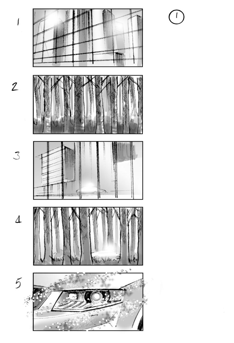 douglas ingram, storyboard art, skoda commercial