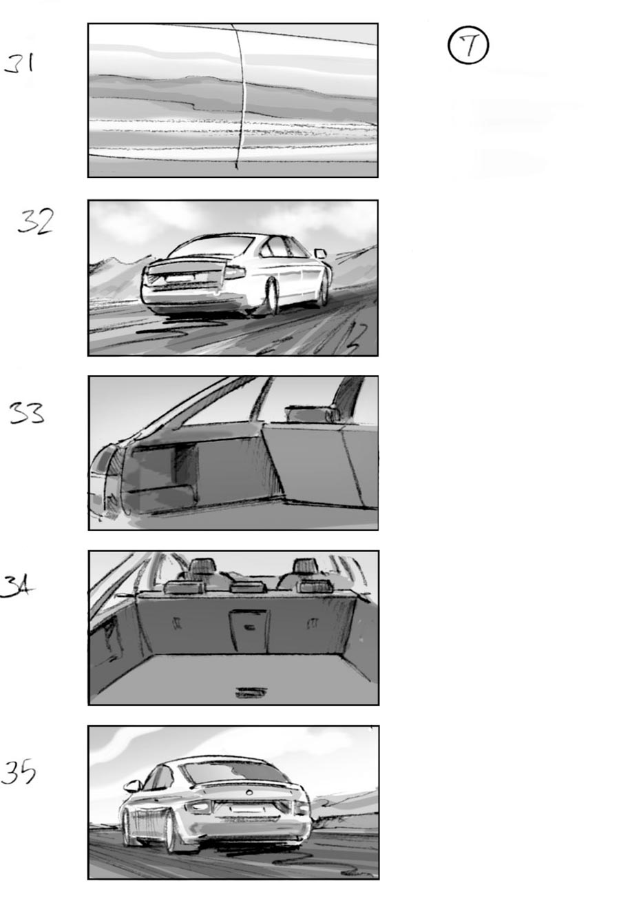 douglas ingram, storyboard art, skoda commercial