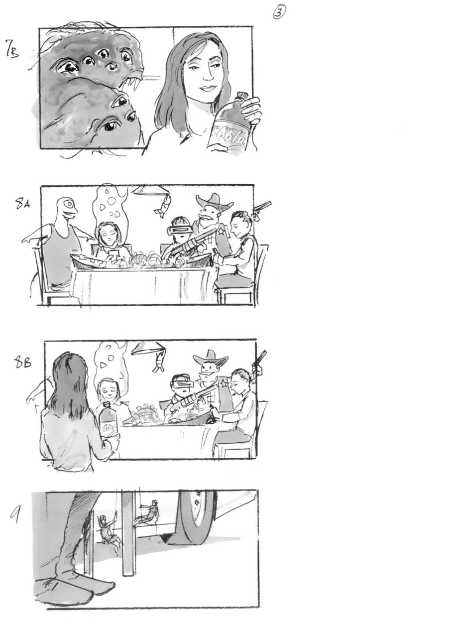 douglas ingram, storyboard art, coke commercial