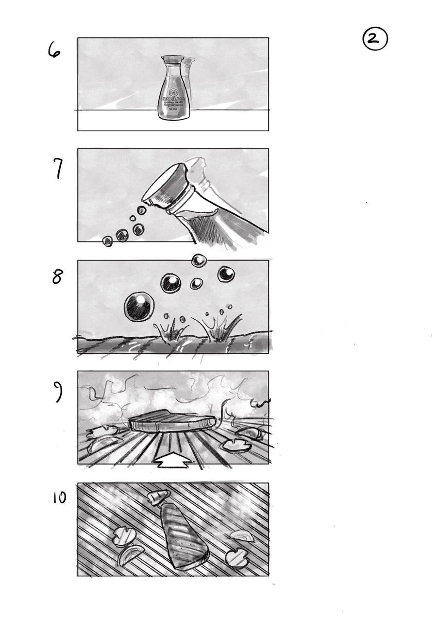douglas ingram, storyboard art, kikkoman commercial