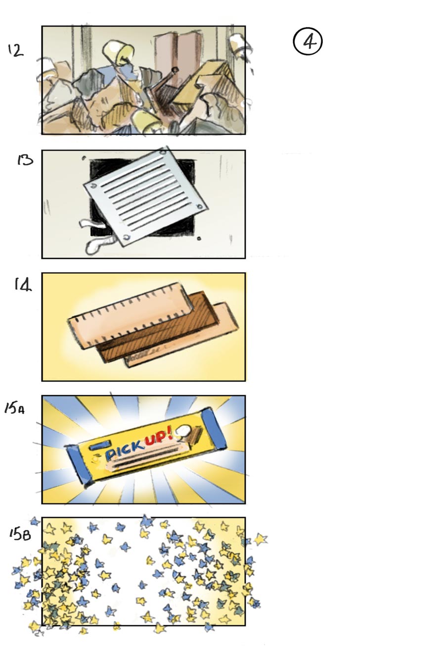 douglas ingram, storyboard art, pick up commercial