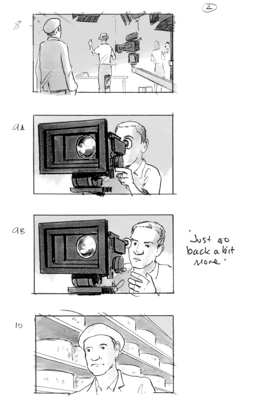 douglas ingram, storyboard art, walkers commercial