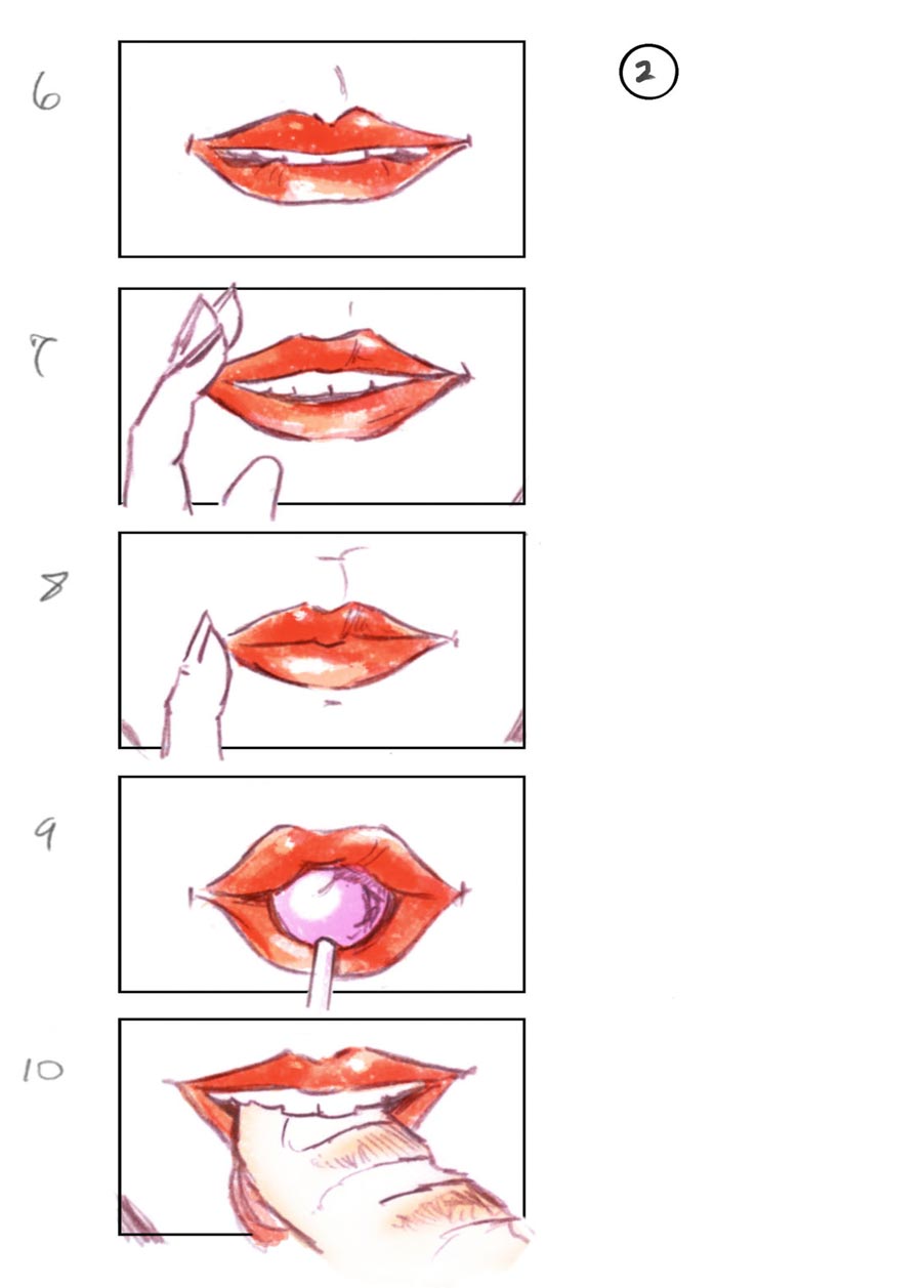 douglas ingram, storyboard art, lancome commercial