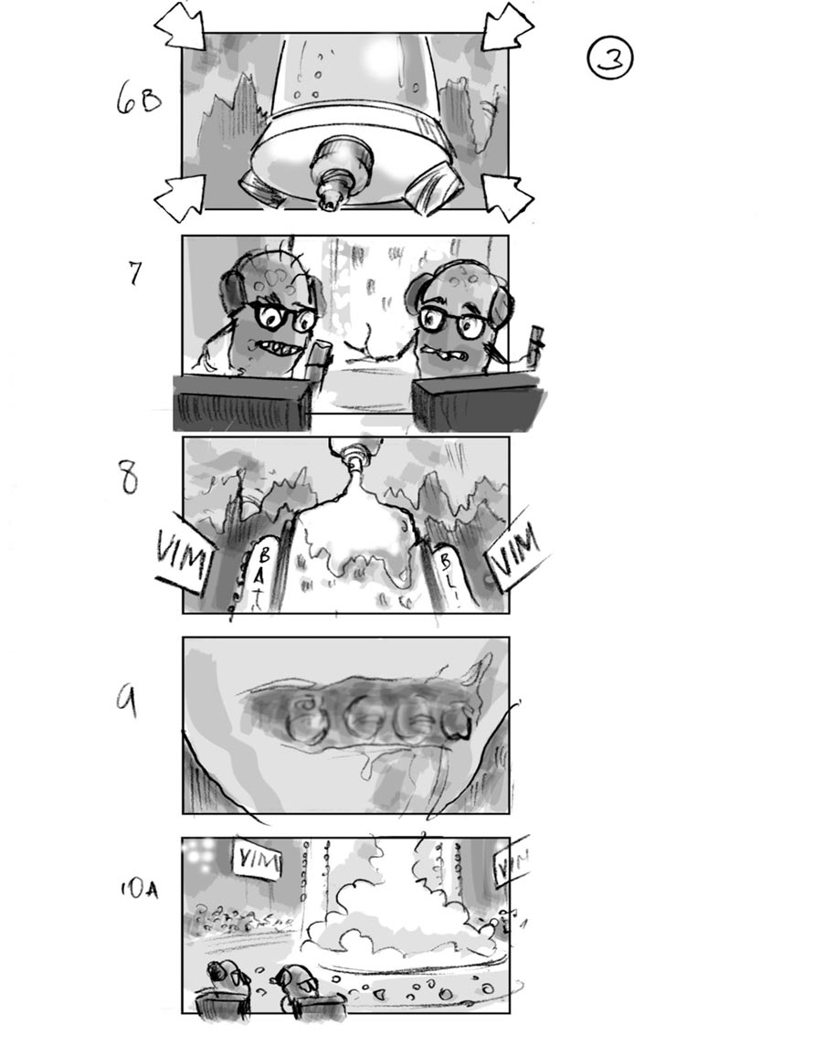 douglas ingram, storyboard art, domestos household commercial