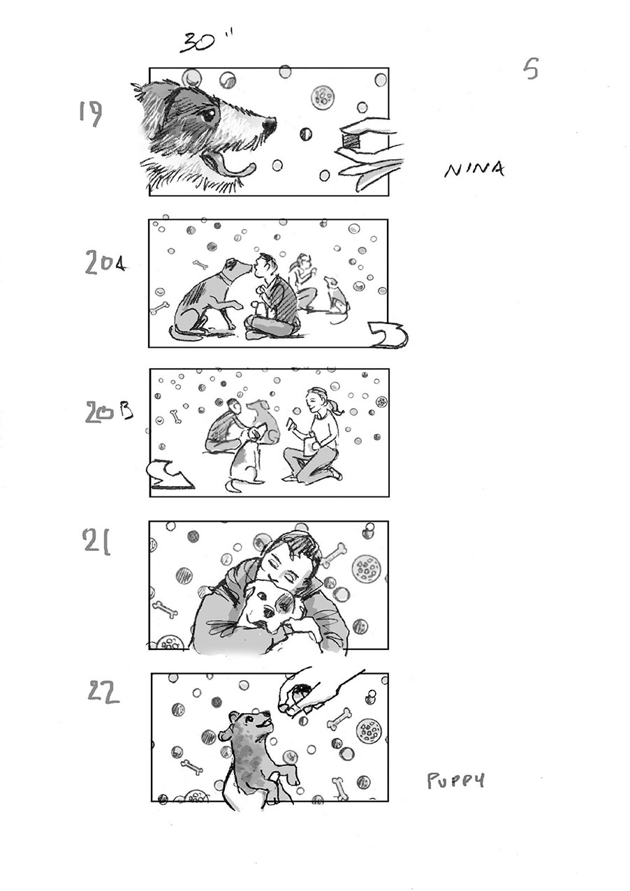 douglas ingram, storyboard art, nexgard flea treatment commercial