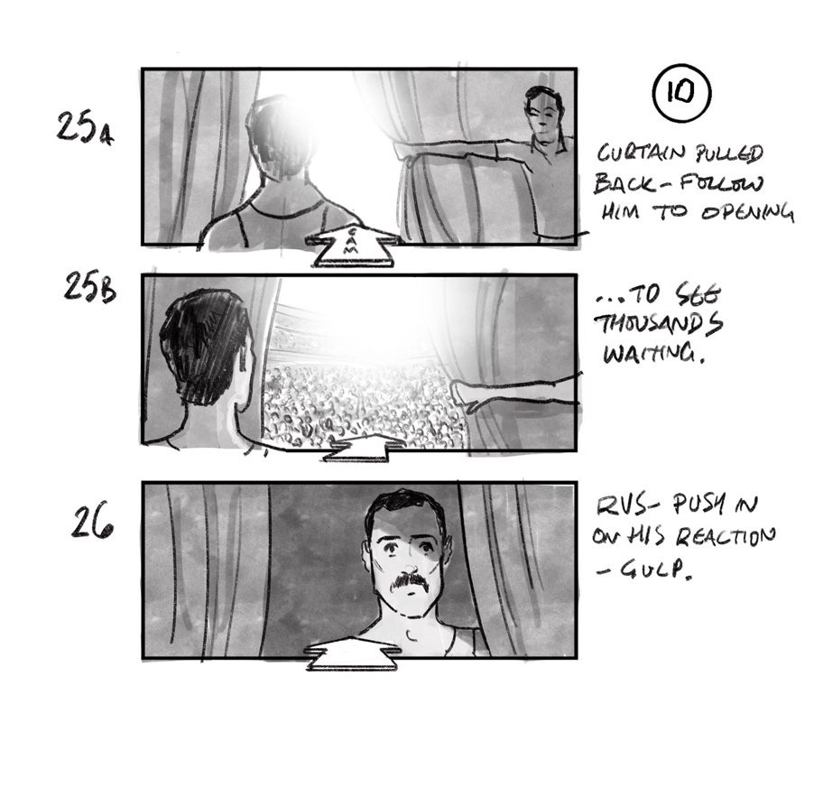 douglas ingram, storyboard art, bohemian rhapsody