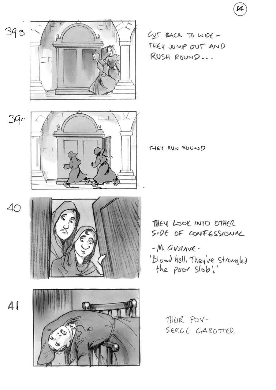 douglas ingram, storyboard art, grand budapest hotel