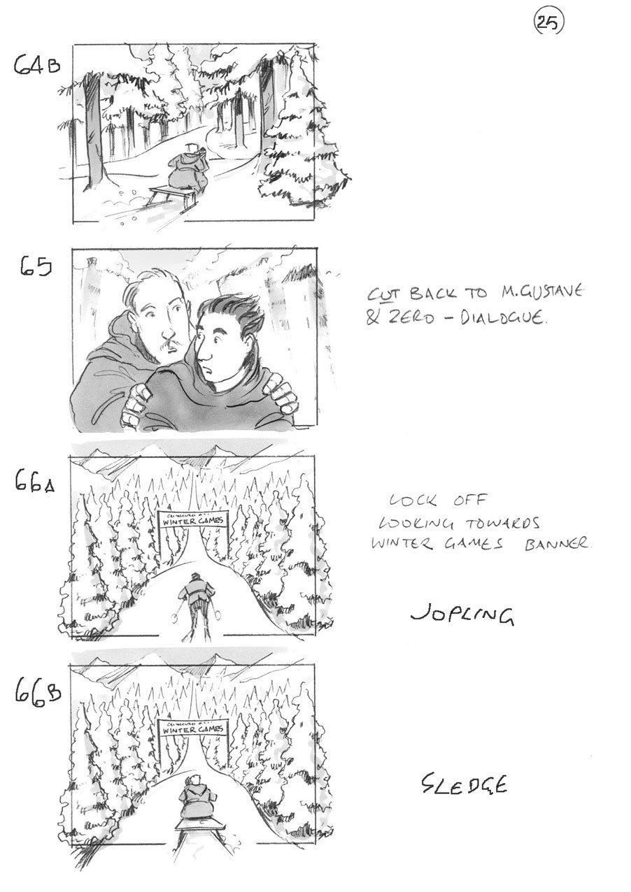 douglas ingram, storyboard art, grand budapest hotel