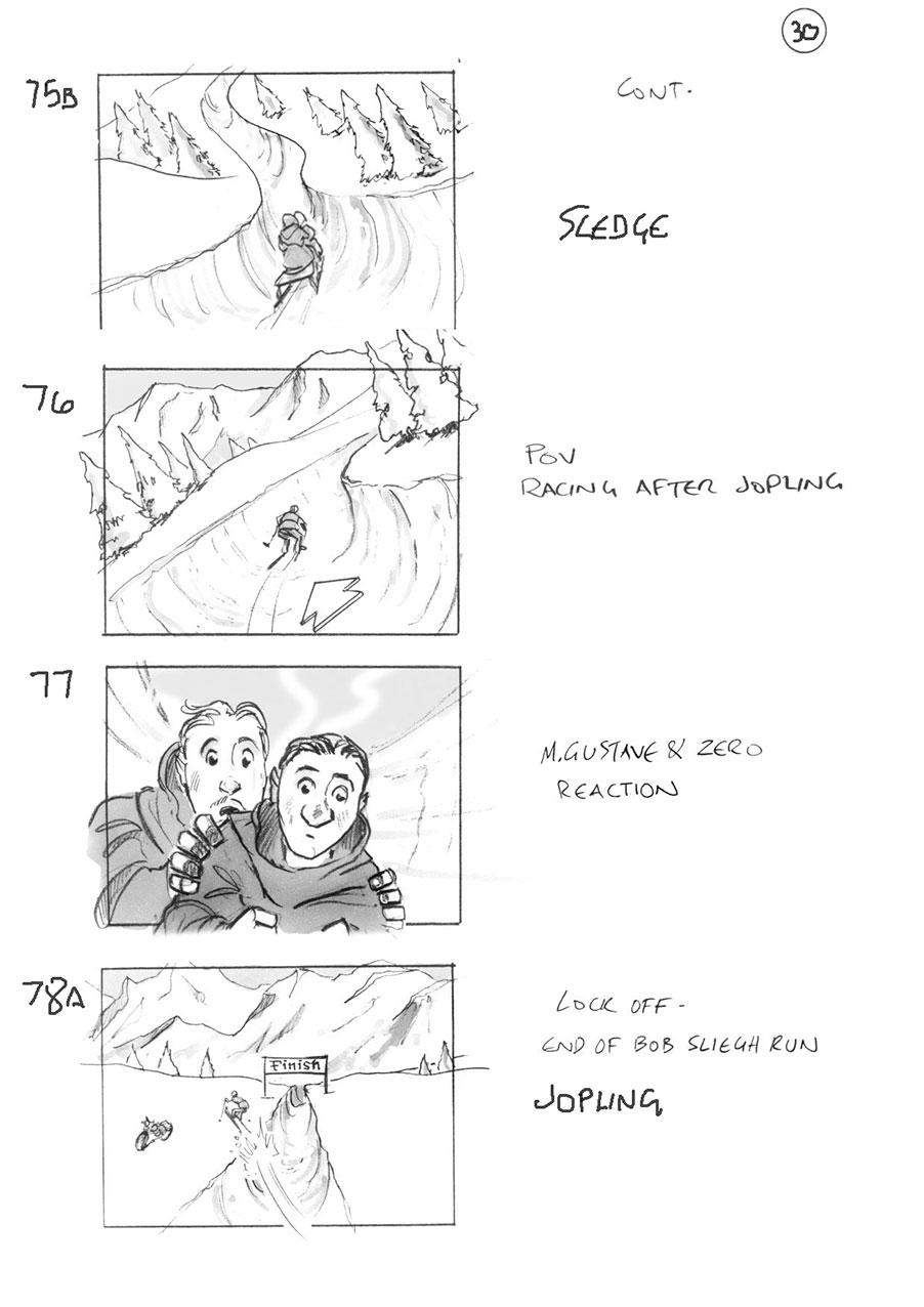 douglas ingram, storyboard art, grand budapest hotel