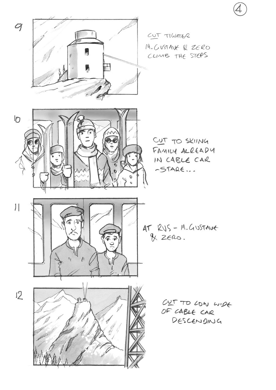douglas ingram, storyboard art, grand budapest hotel