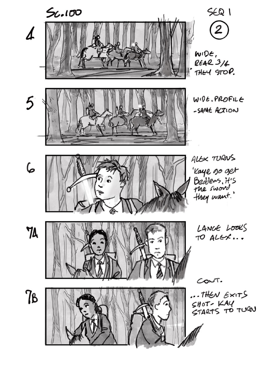 douglas ingram, storyboard art, the kid who would be king