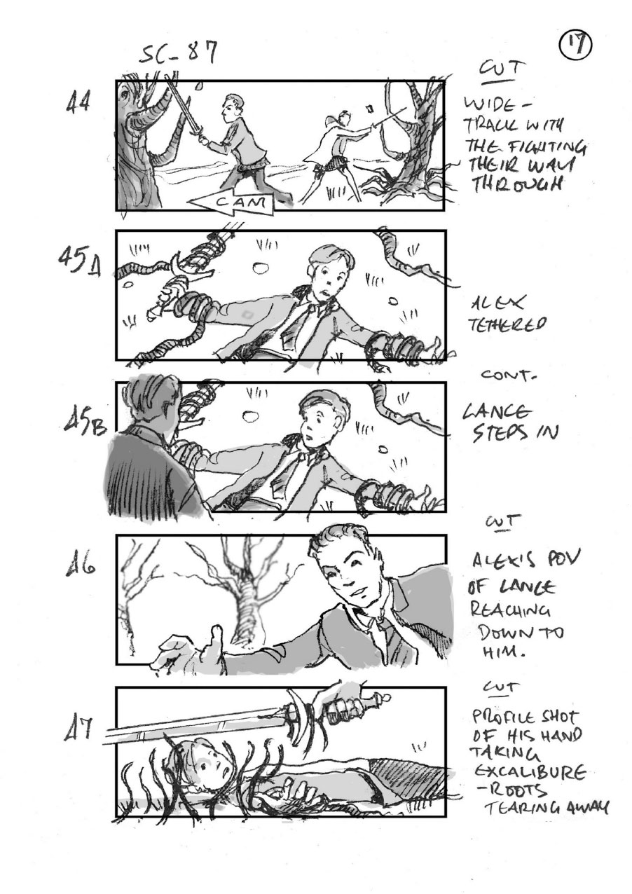 douglas ingram, storyboard art, the kid who would be king