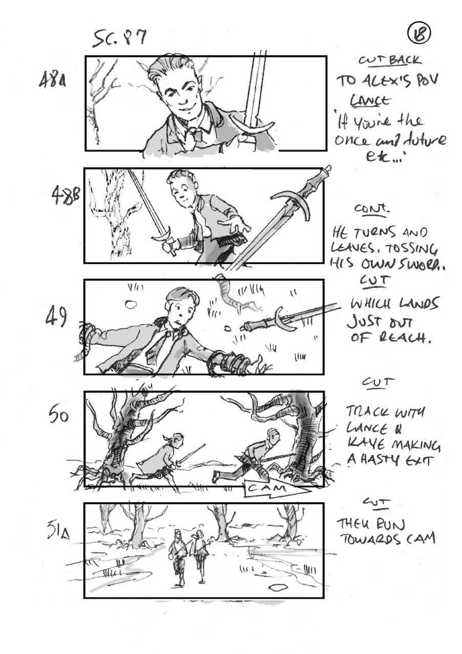 douglas ingram, storyboard art, the kid who would be king