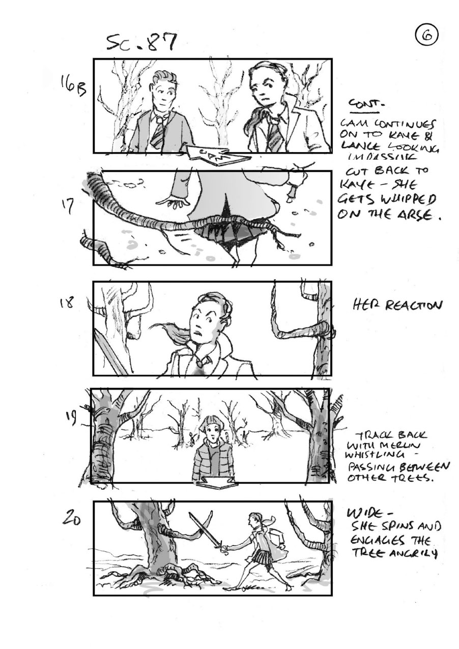 douglas ingram, storyboard art, the kid who would be king