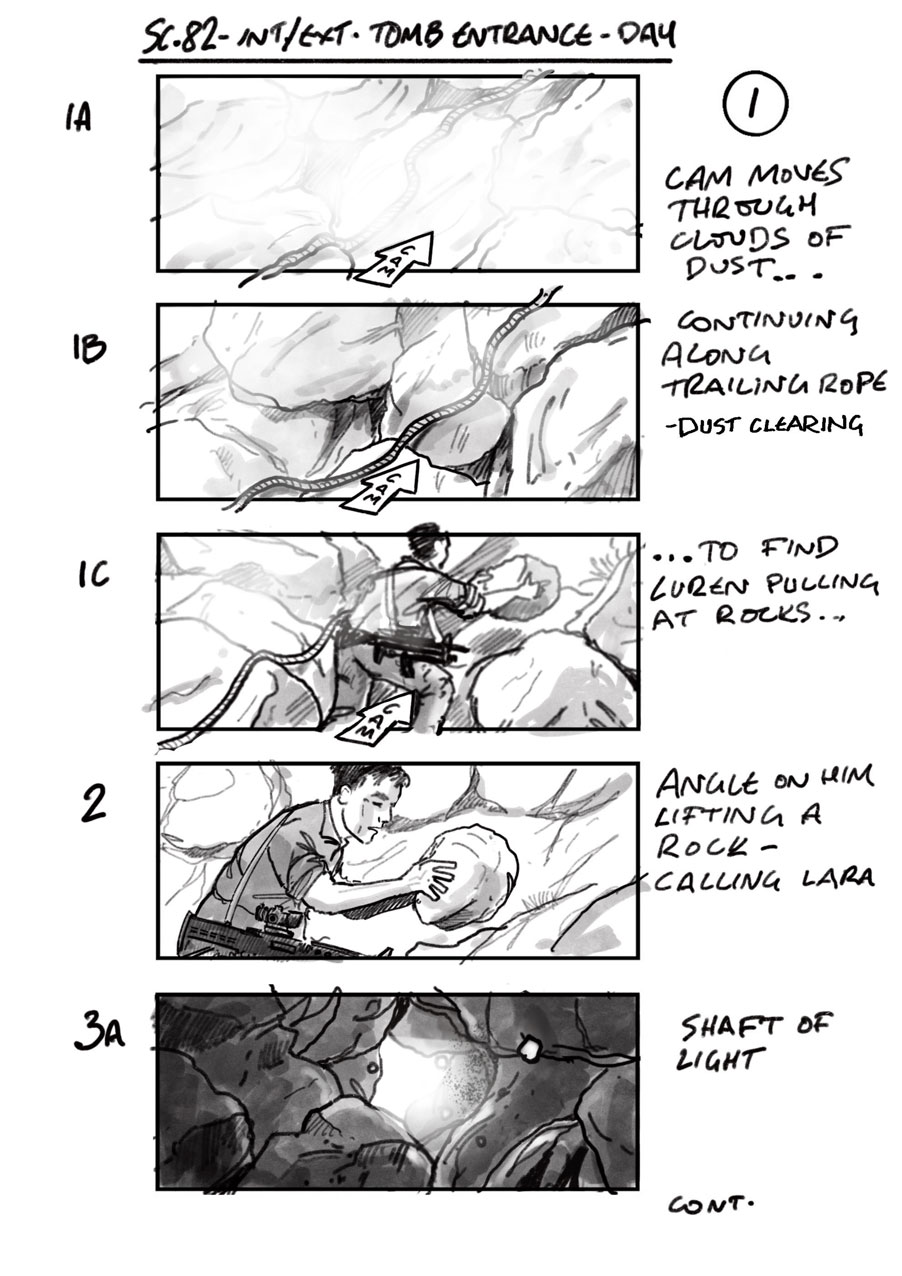 douglas ingram, storyboard art, tomb raider