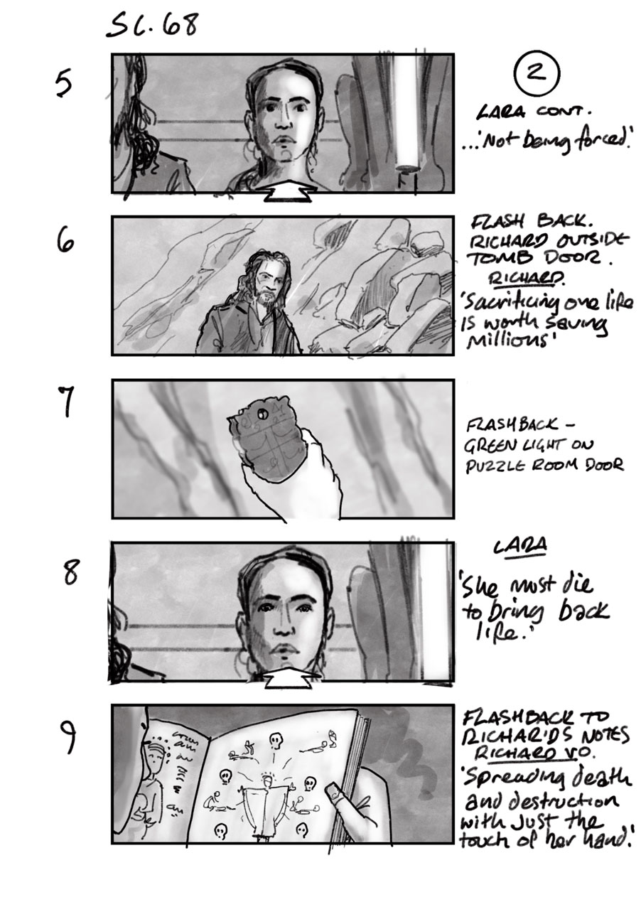 douglas ingram, storyboard art, tomb raider