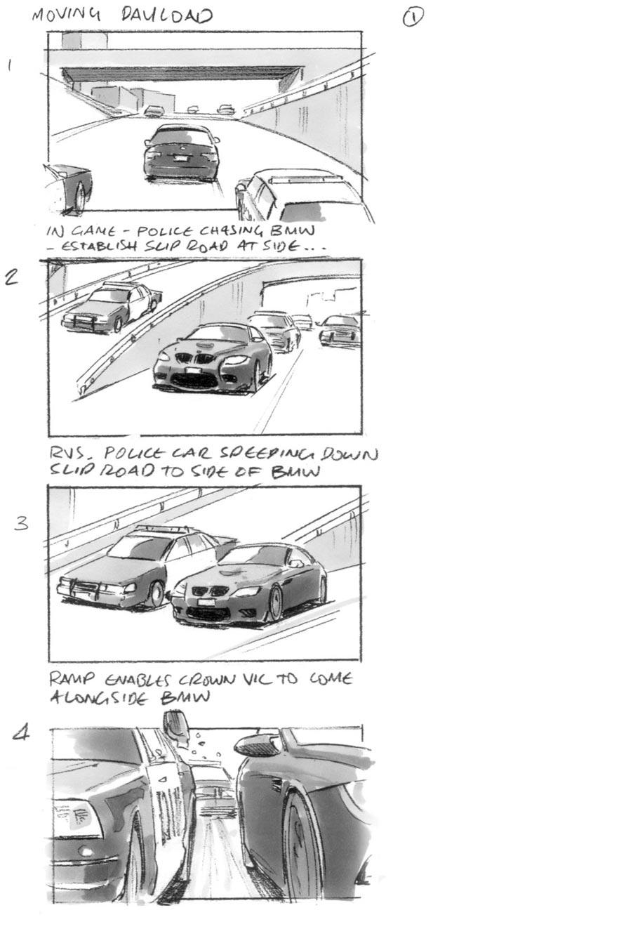 douglas ingram, storyboard art, ea games most wanted